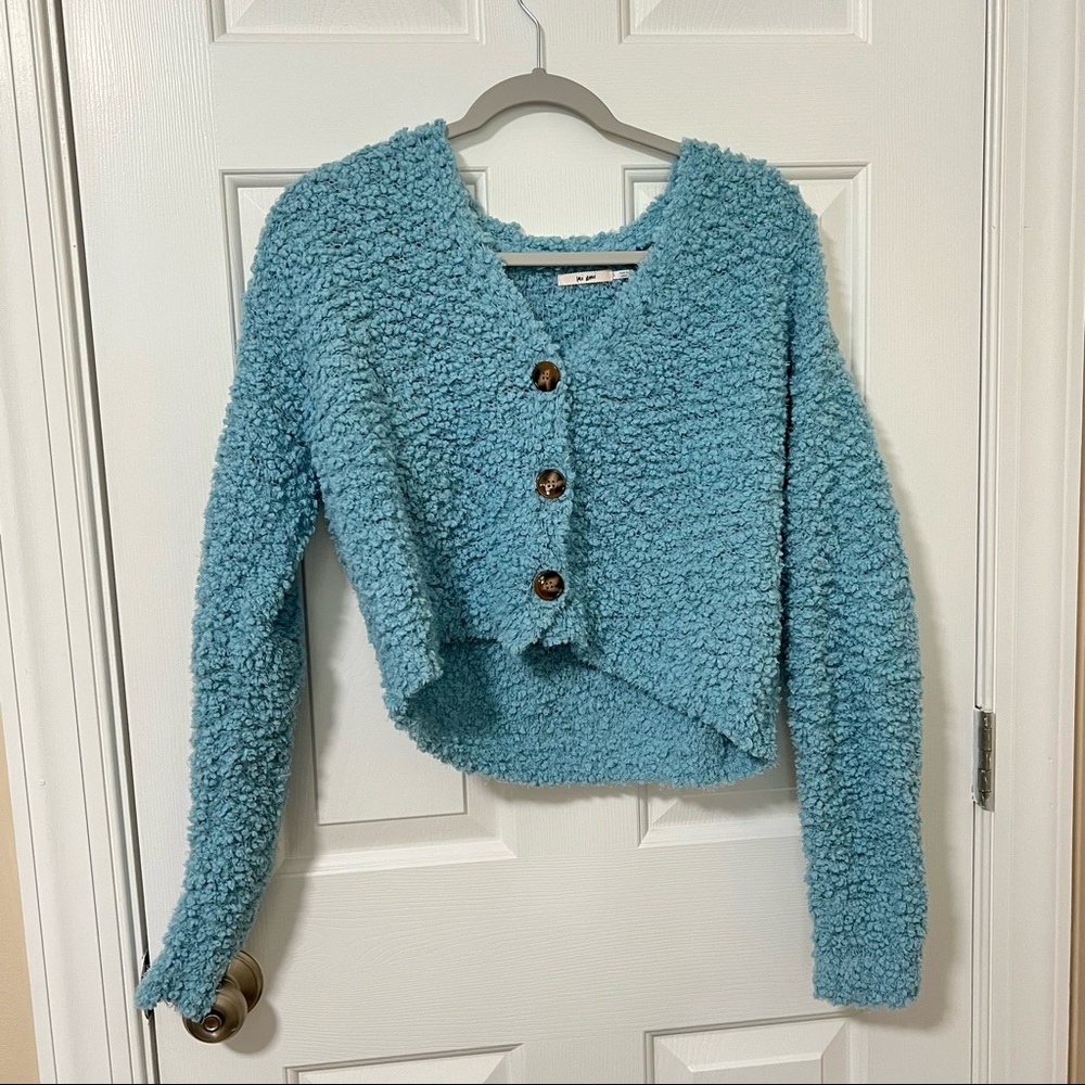 Cropped Fuzzy Sweater